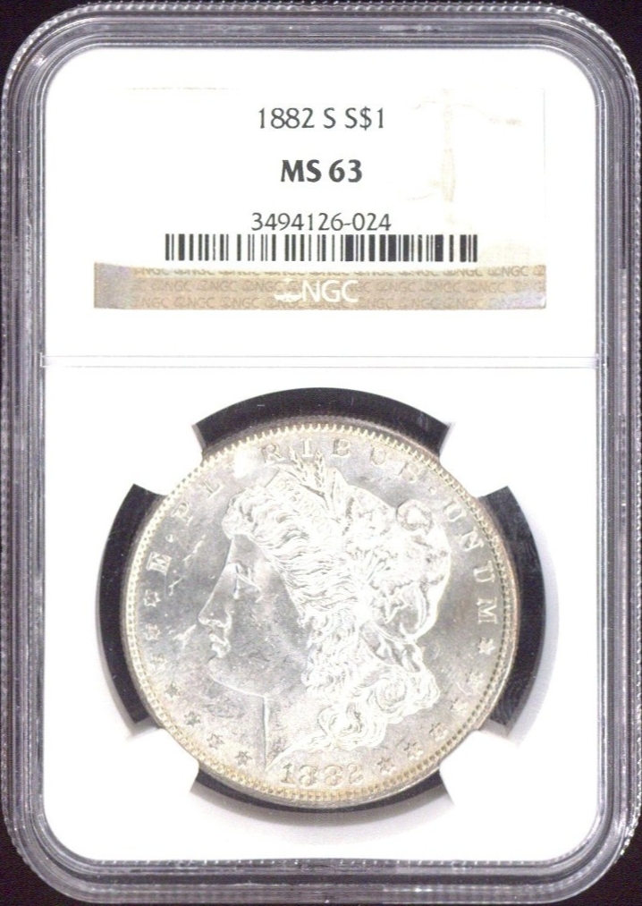 1882-S One Dollar NGC MS63